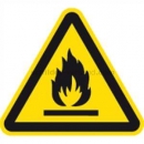 Gefahrenzeichen: Warnung vor feuergefährlichen Stoffen nach ISO 7010 (W 021)
