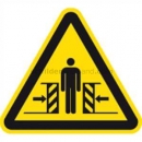 Gefahrenzeichen: Warnung vor Quetschgefahr nach ISO 7010 (W 019)