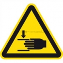 Gefahrenzeichen: Warnung vor Handverletzungen nach ISO 7010 (W 024)