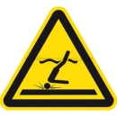 Gefahrenzeichen: Warnung vor flachem Wasser (Kopfsprung) nach ISO 20712-1 (WSW 006)