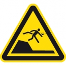 Gefahrenzeichen: Warnung vor unvermittelter Tiefenänderung in Schwimm- oder Freizeitbecken nach ISO 20712-1 (WSW 003)