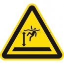 Gefahrenzeichen: Warnung vor tiefem Wasser nach ISO 20712-1 (WSW 005)