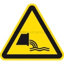 Gefahrenzeichen: Warnung vor Abwassereinleitung nach ISO 20712-1 (WSW 013)