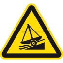 Gefahrenzeichen: Warnung vor Slipanlage nach ISO 20712-1 (WSW 002)