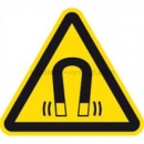 Gefahrenzeichen: Warnung vor magnetischem Feld nach ISO 7010 (W 006)