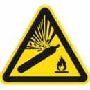Gefahrenzeichen: Warnung vor Gasflaschen nach ISO 7010 (W 029)