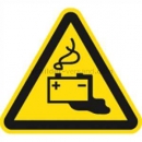 Gefahrenzeichen: Warnung vor Gefahren durch Batterien nach ISO 7010 (W 026)