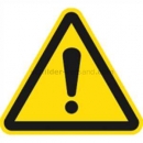 Gefahrenzeichen: Warnung vor einer Gefahrenstelle nach ISO 7010 (W 001)