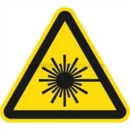 Gefahrenzeichen: Warnung vor Laserstrahl nach ISO 7010 (W 004)