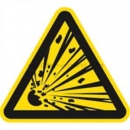 Gefahrenzeichen: Warnung vor explosionsgefährlichen Stoffen nach ISO 7010 (W 002)