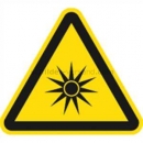 Gefahrenzeichen: Warnung vor optischer Strahlung nach ISO 7010 (W 027)