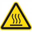 Gefahrenzeichen: Warnung vor heißer Oberfläche nach ISO 7010 (W 017)