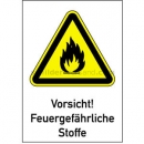 Gefahrenzeichen: Kombischild Vorsicht! Feuergefährliche Stoffe