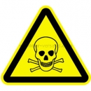 Gefahrenzeichen: Warnung vor giftigen Stoffen reflektierend