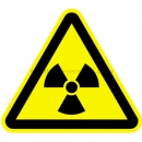 Gefahrenzeichen: Warnung vor radioaktiven Stoffen reflektierend