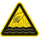 Gefahrenzeichen: Warnung vor heißen Flüssigkeiten und Dämpfen