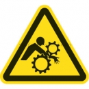 Gefahrenzeichen: Warnung vor ungewolltem Einzug (BGV A8 W 40)